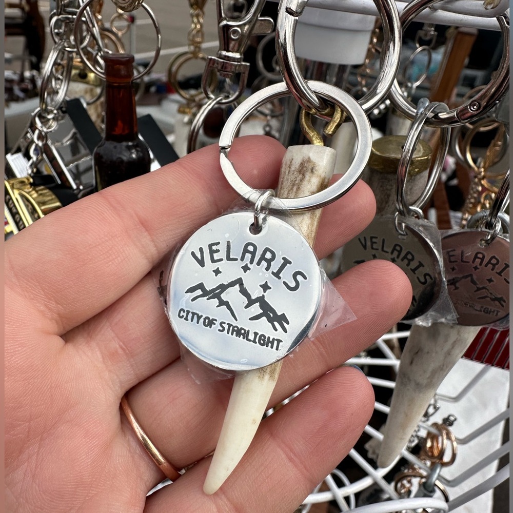 Acotar Valaris Deer Antler Keychain Books Feyre City of Starlight Fans Gift